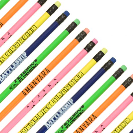 Budget Neon Pencils w/ Matching Eraser-0