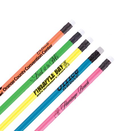 Budget Neon Pencils w/ White Eraser-0